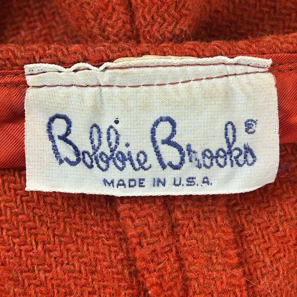 Vintage Bobbie Brooks Wool Hotpants Skirt Burnt Orange Wool Size Small - Picture 4 of 16